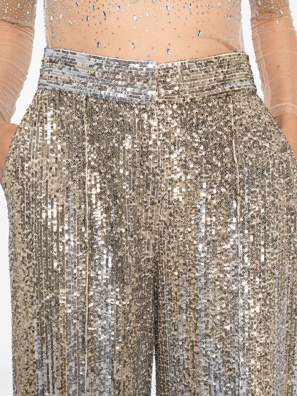 gradient-sequinned trousers - 5
