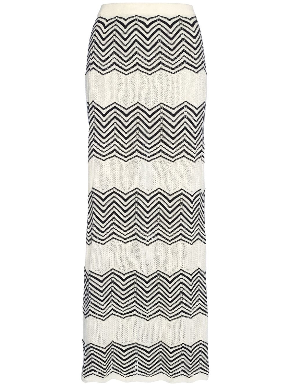 RÃ©glisse chevron-pattern maxi skirt - 1