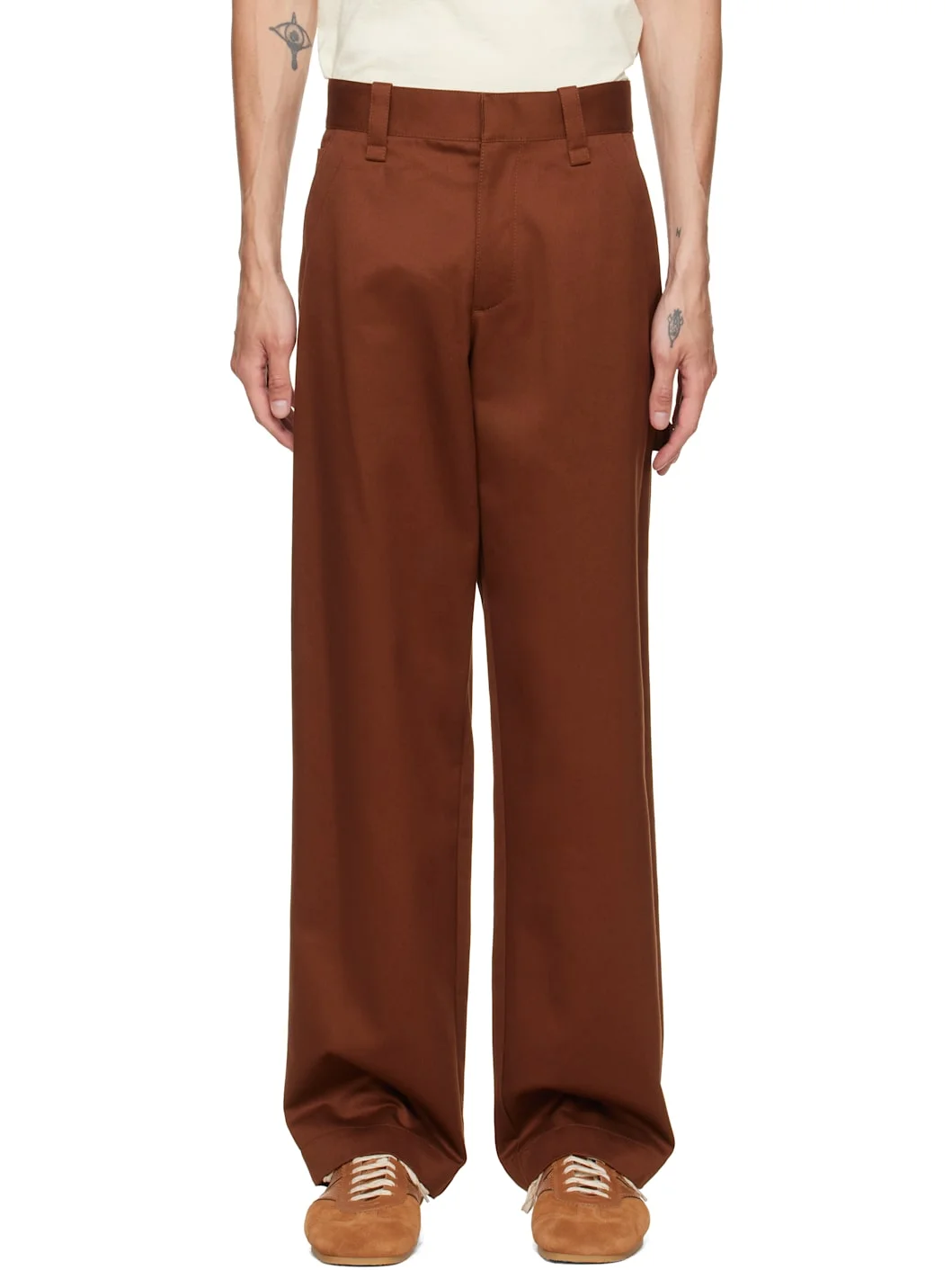 Brown Chino Trousers - 1