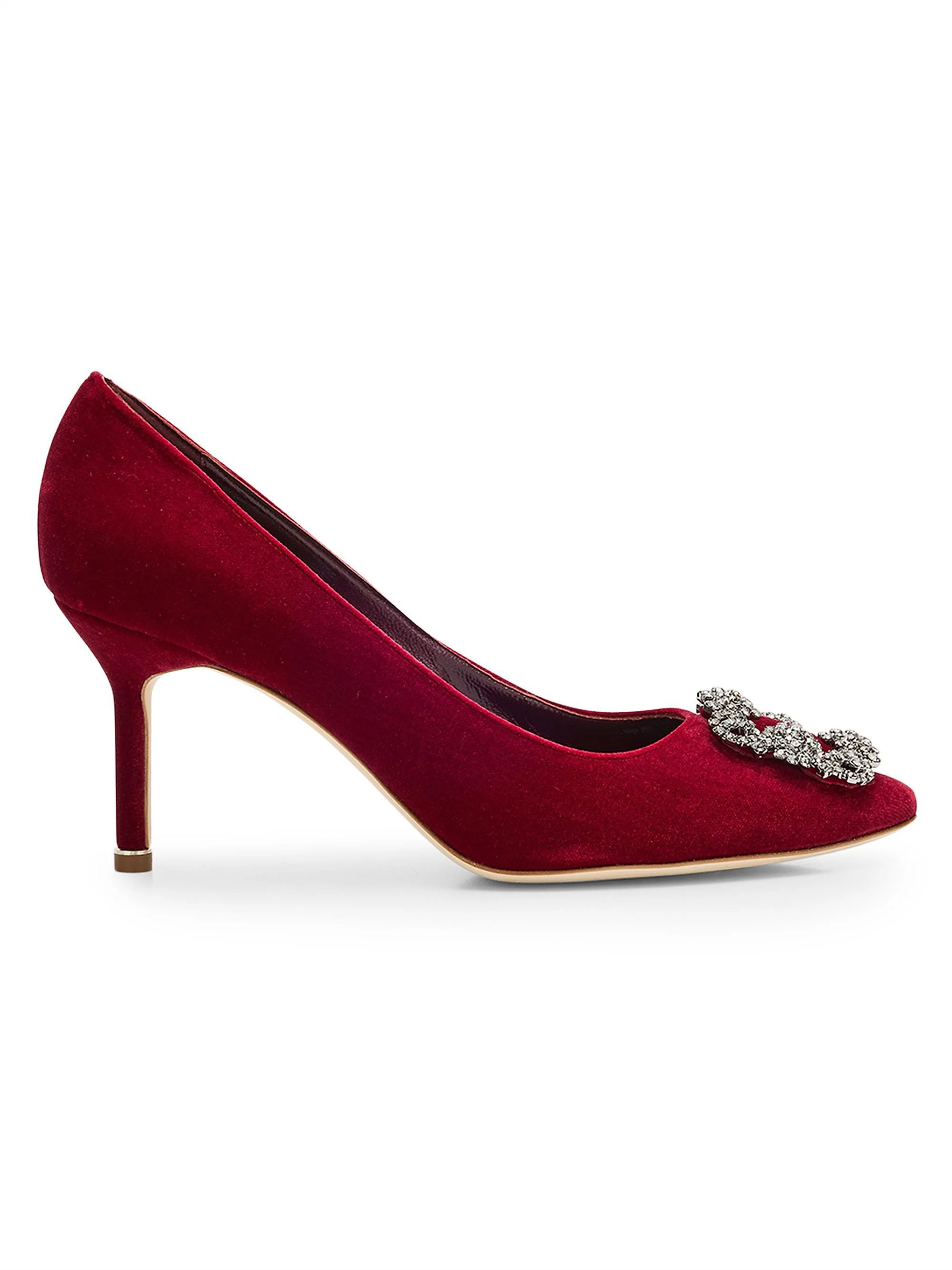 Women's Hangisi Crystal-Embellished Buckle Pumps - Dark Red - 1