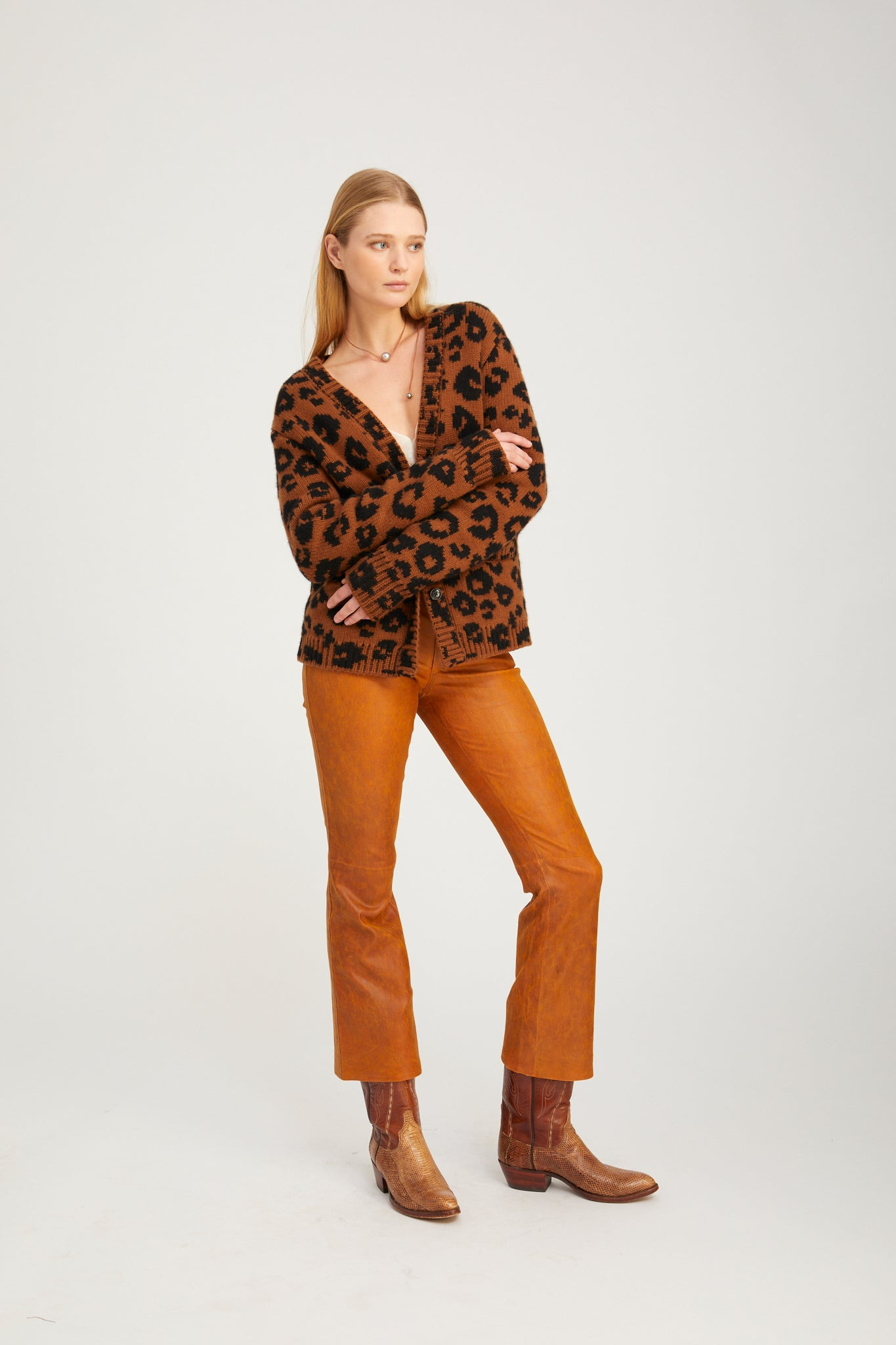 LEOPARD CASHMERE CARDIGAN - 3