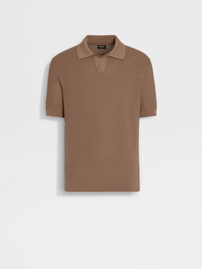 LIGHT BROWN PREMIUM COTTON POLO SHIRT 1