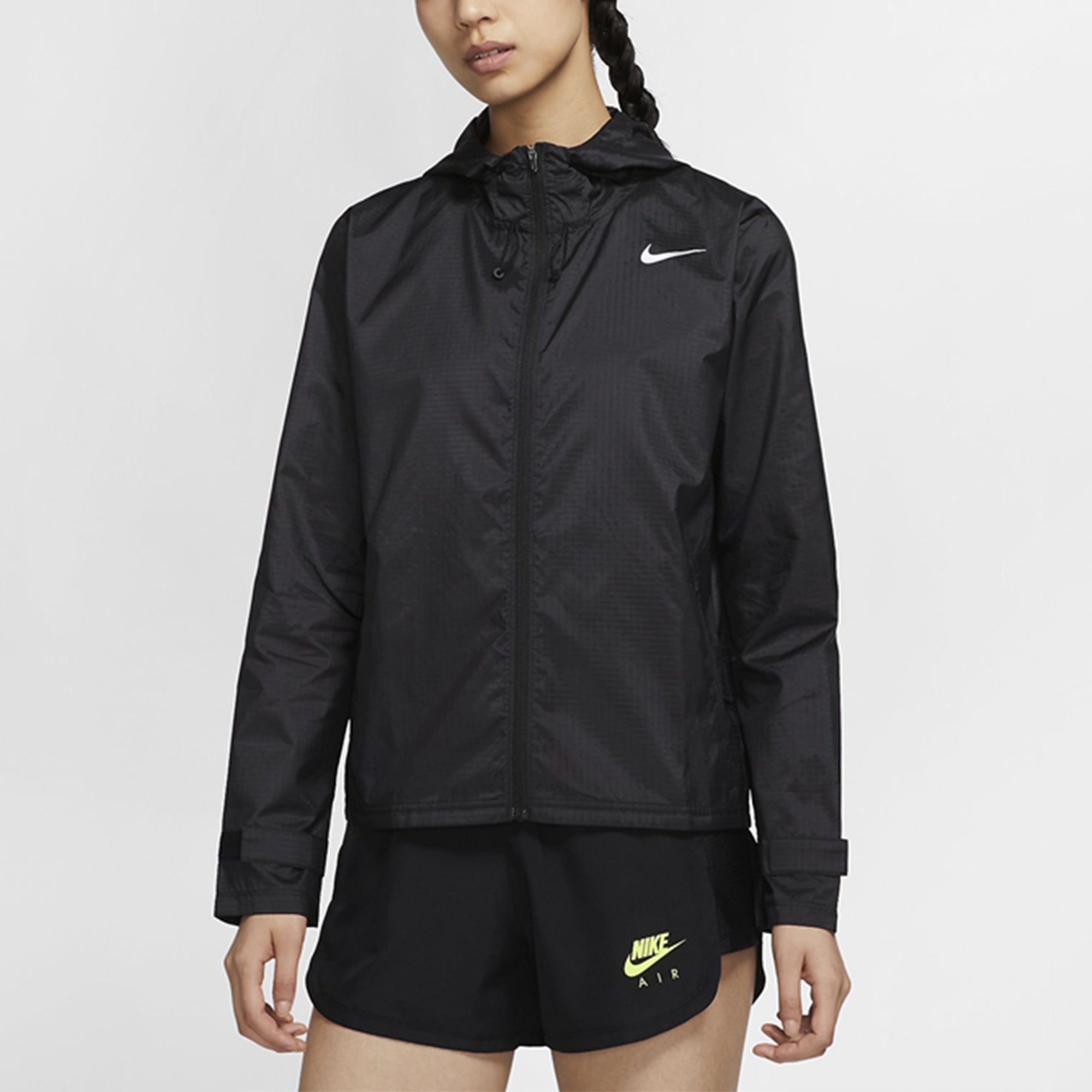 (WMNS) Nike Jacket Running Sports Hooded Jacket Black CU3218-010 - 4