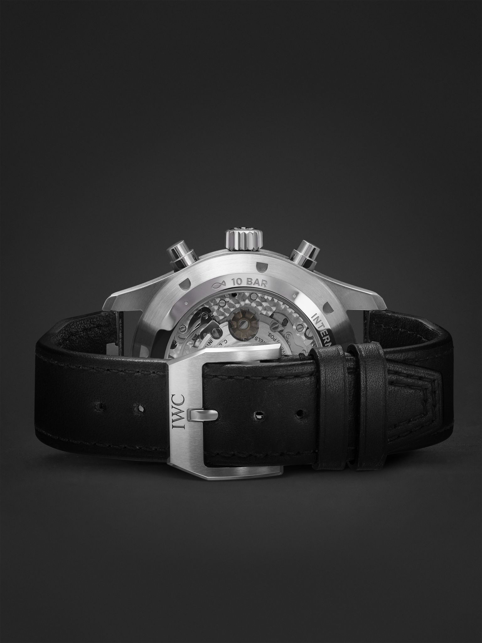 Pilot's Automatic Chronograph 43mm Stainless Steel and Leather Watch, Ref. No. IWIW378001 Black - 7