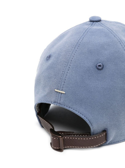 Brunello Cucinelli logo-print cap outlook