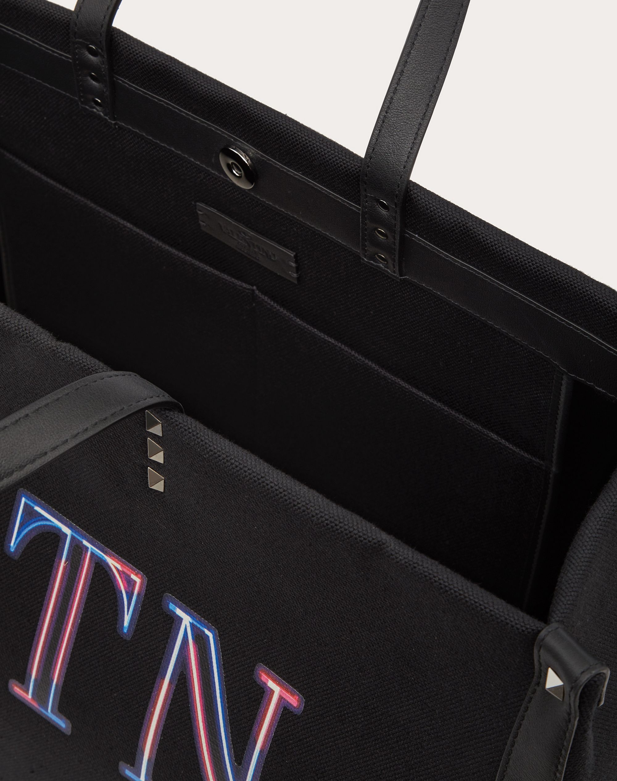 Large VLTN NEON Tote Bag in Canvas - 4