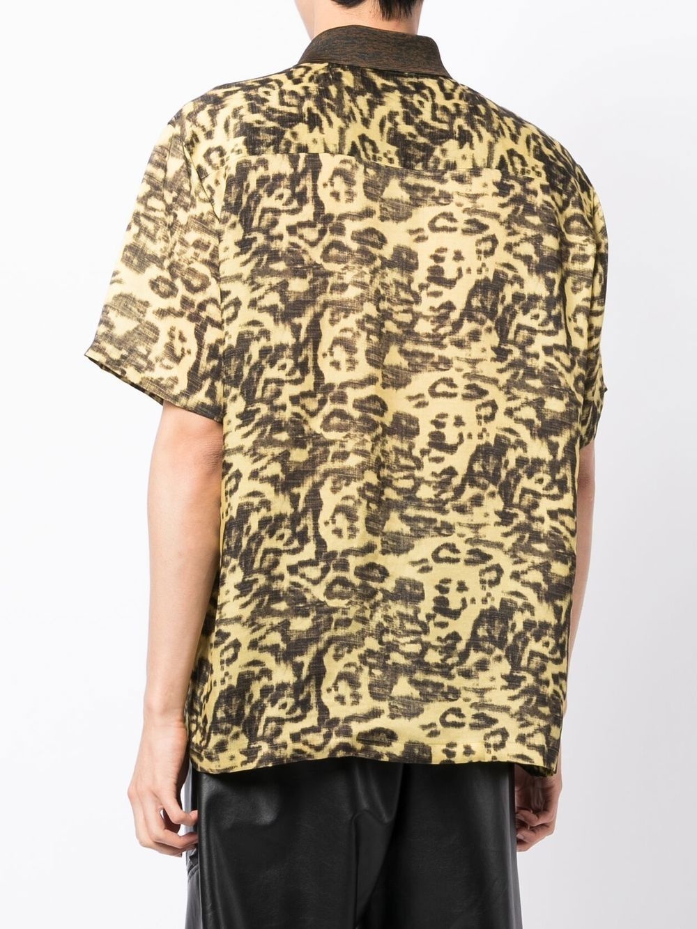 leopard print short-sleeve shirt - 4
