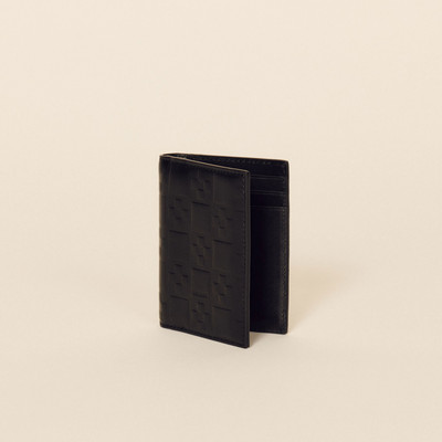 Sandro Embossed leather vertical card holder outlook