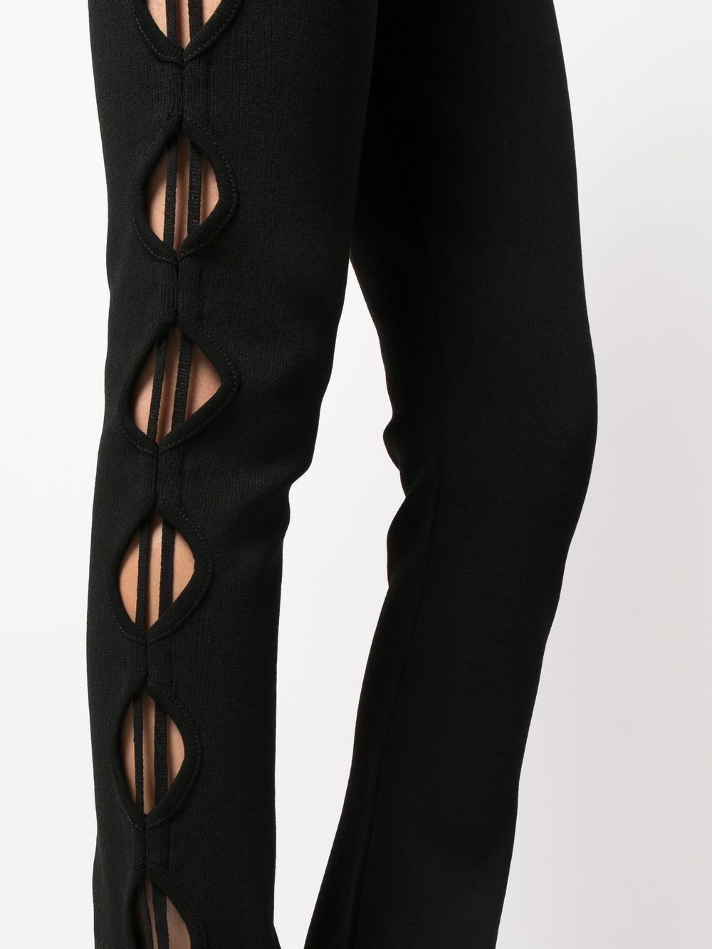 cut-out flared trousers - 5