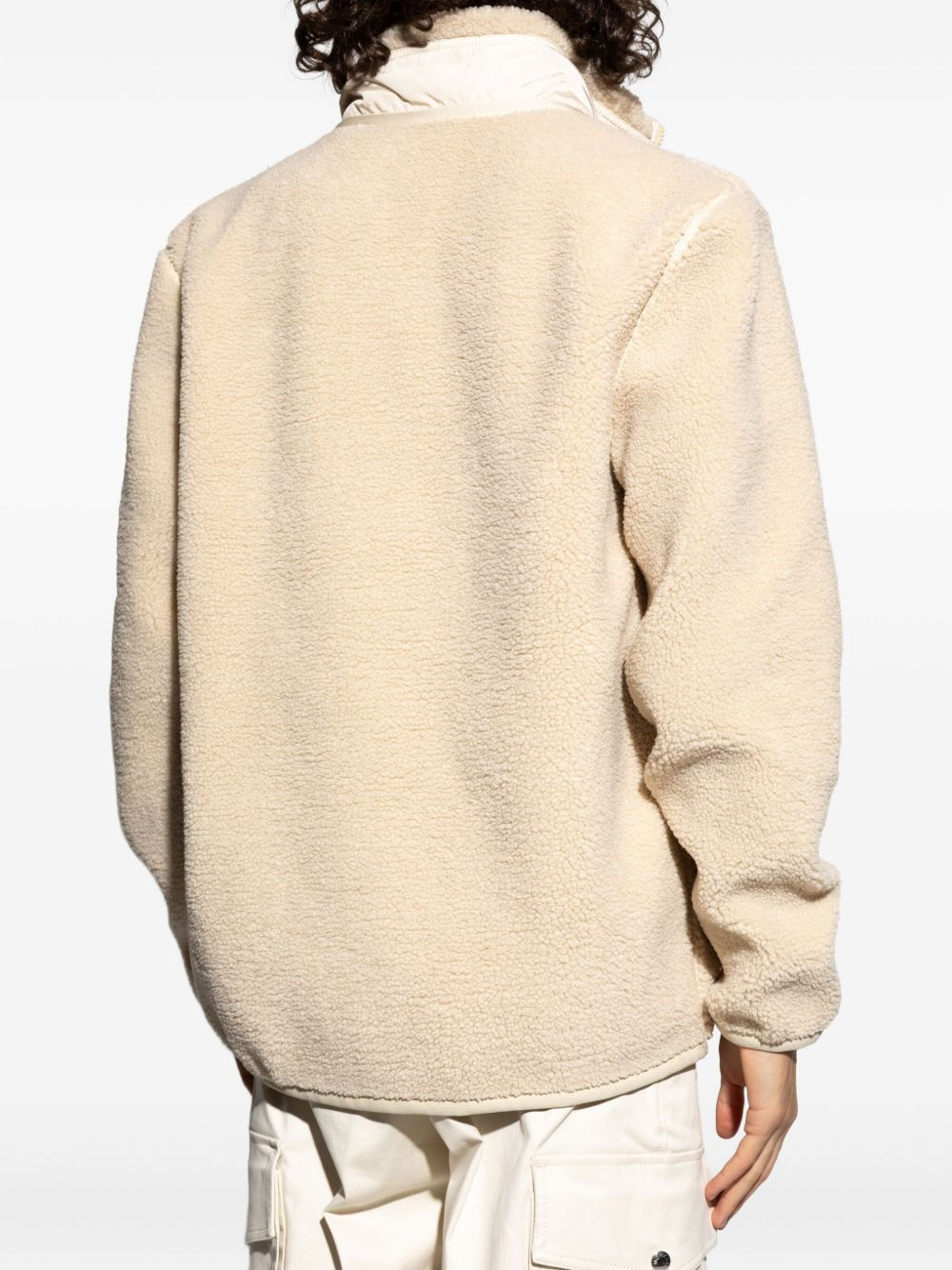 patch-pocket fleece sweater - 4
