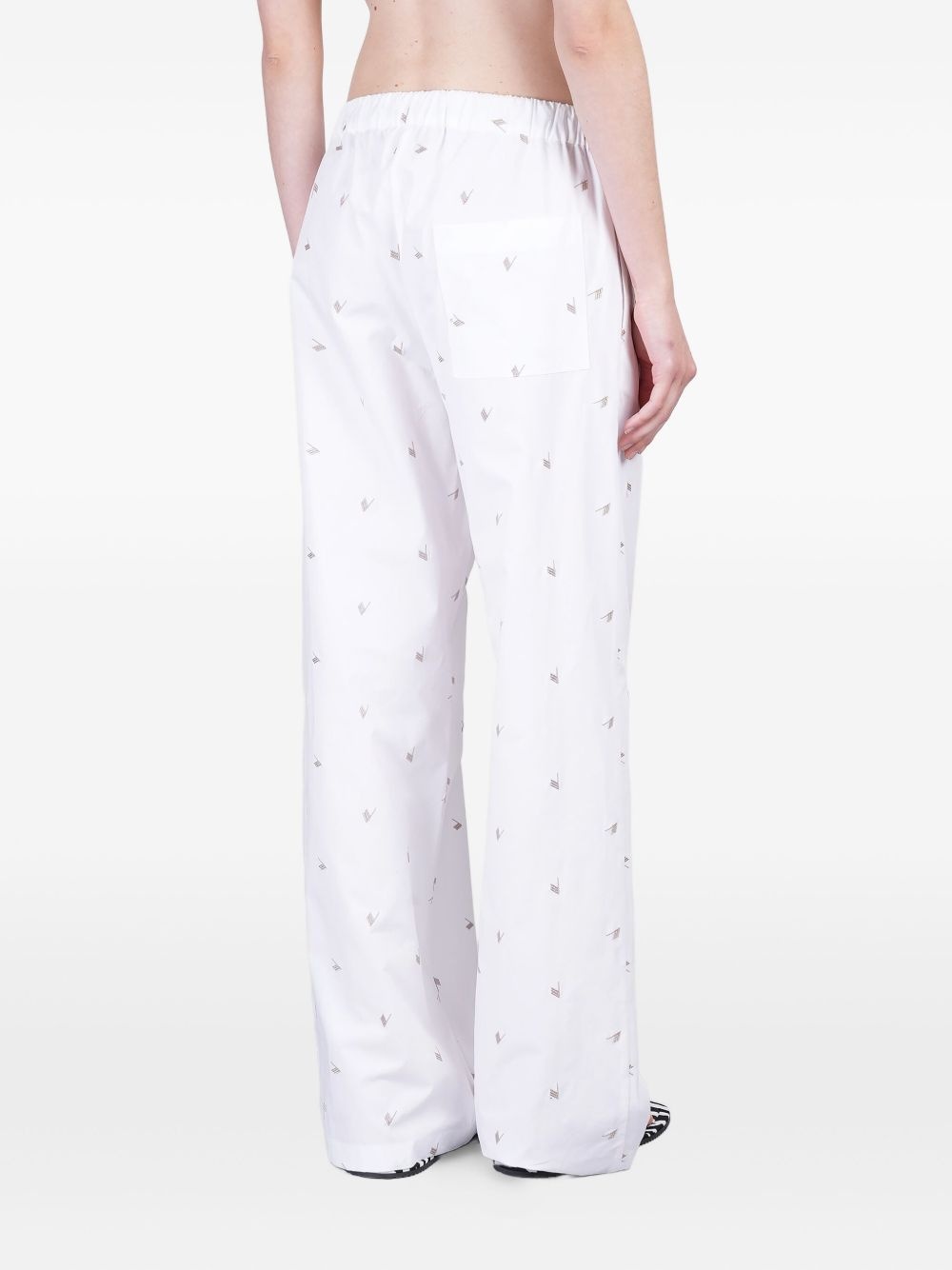logo-embroidered trousers - 4