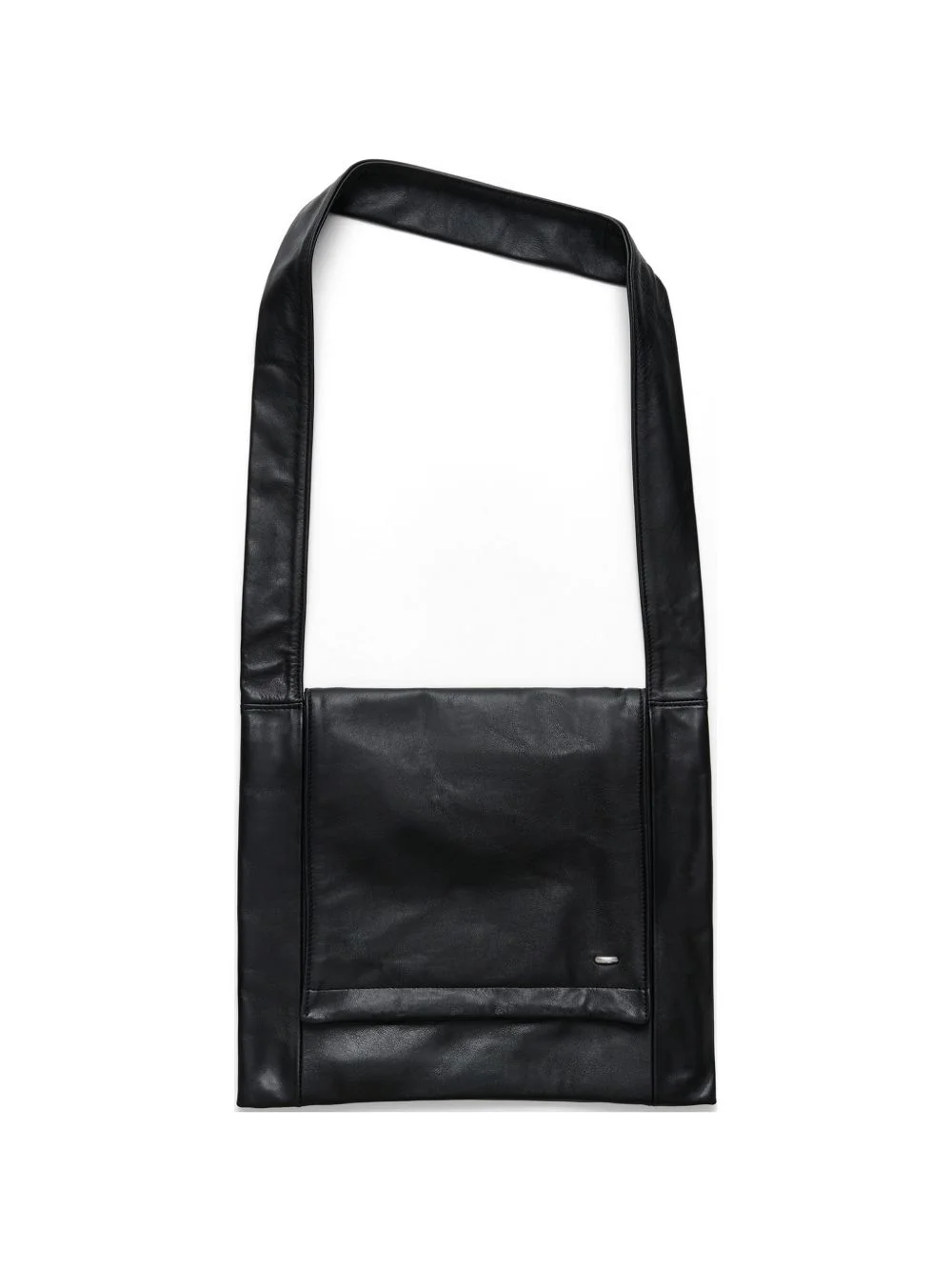 square-shape leather shoulder bag - 1