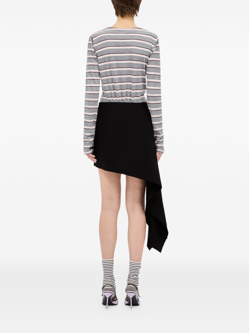 draped asymmetric mini skirt 4