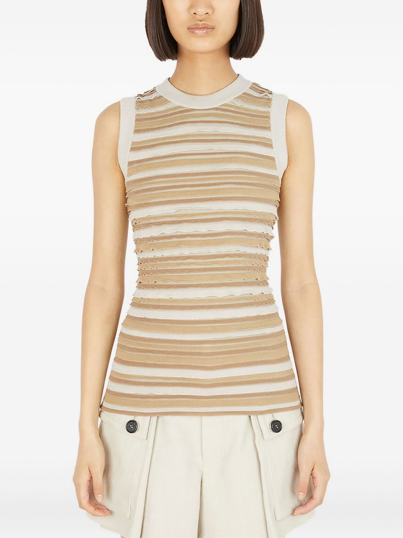 striped ruffled tank top 1