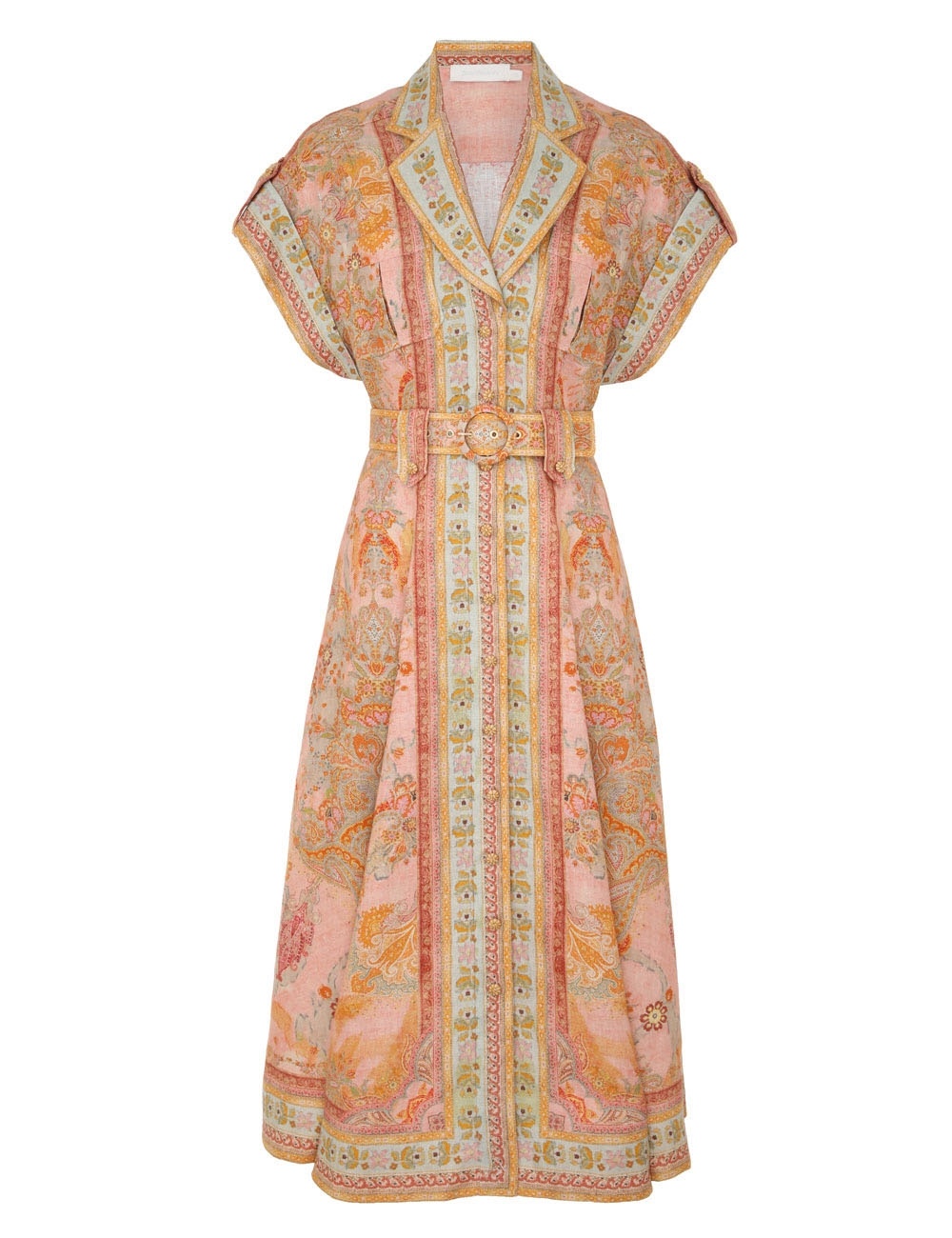【送料&関税込】Zimmermann Acacia Dress ZIMMERMANN Acacia paneled denim midi dress | NET-A-PORTER