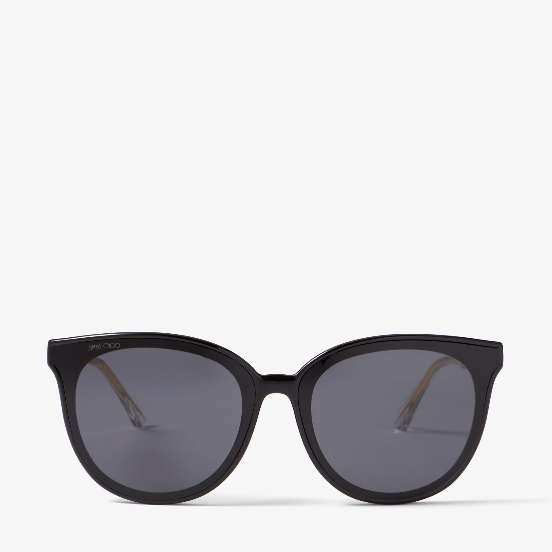 Jaime
Black Oval-Frame Sunglasses with Repeat Logo - 1