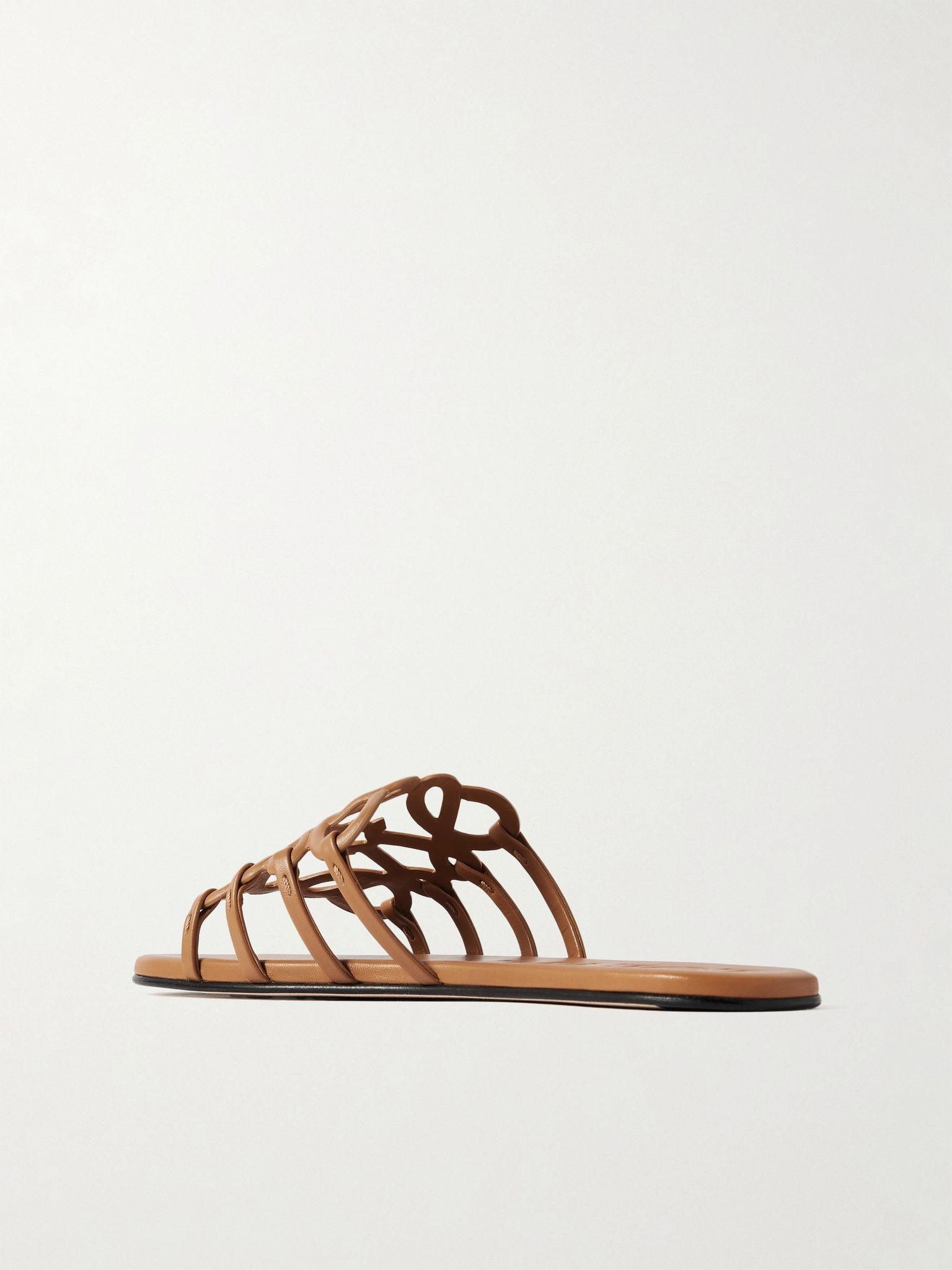 Petal Anagram leather slides Tan - 4