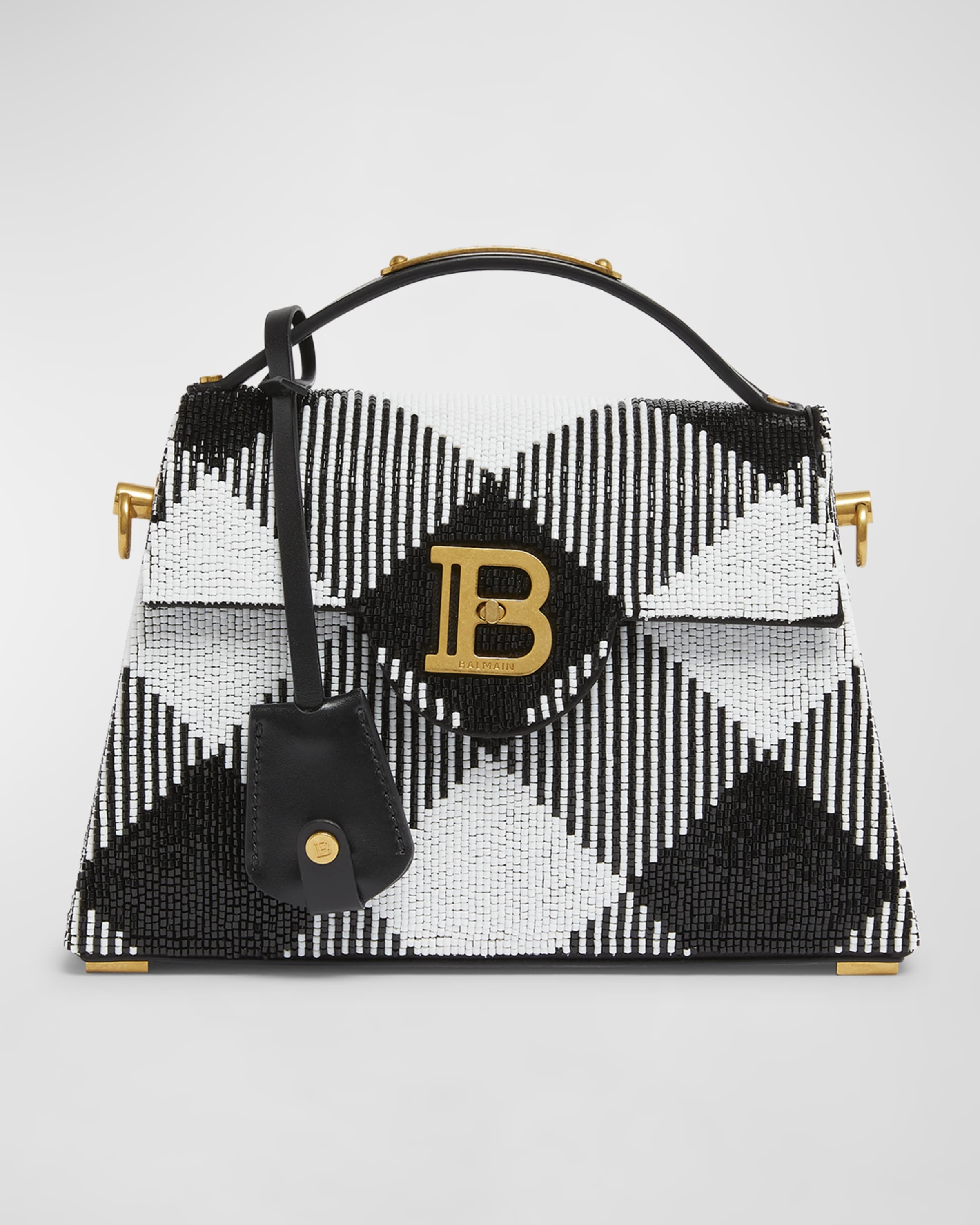 B-Buzz Dynasty Top-Handle Bag in Checkered Satin Silk - 1