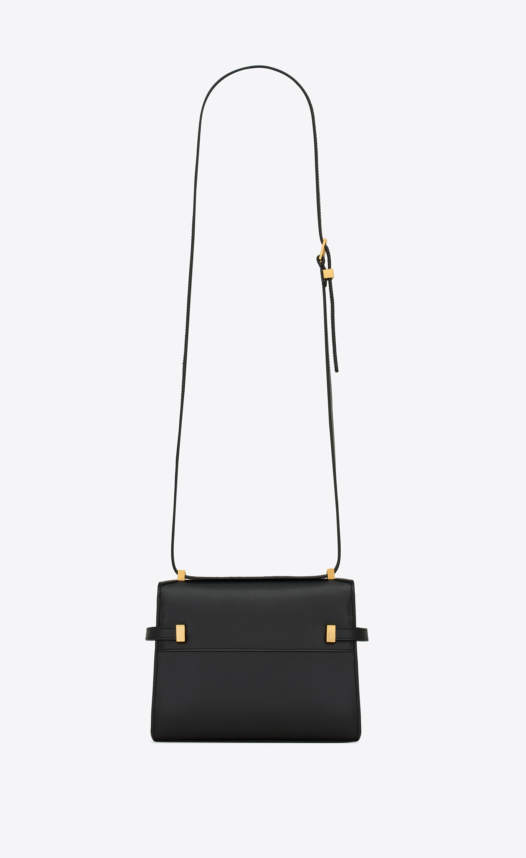 manhattan mini crossbody bag in box saint laurent leather - 3