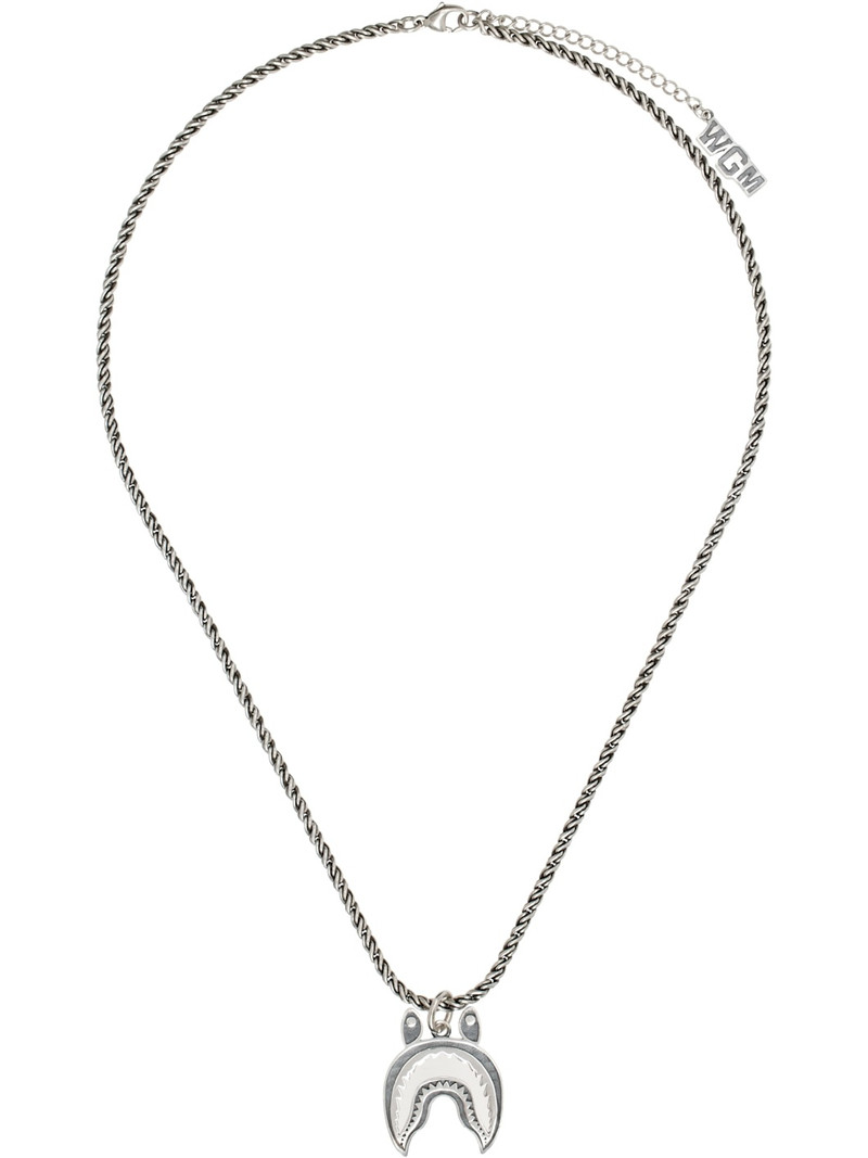 Silver Shark Necklace 1