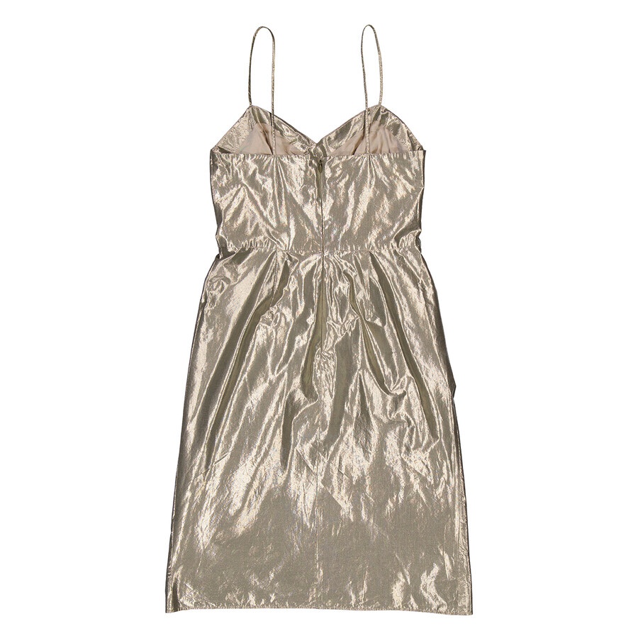 Maison Margiela Ladies Silver Bow Detail Midi Dress - 7