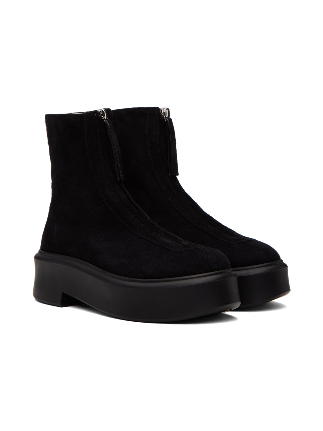 Black Zipped I Boots - 4