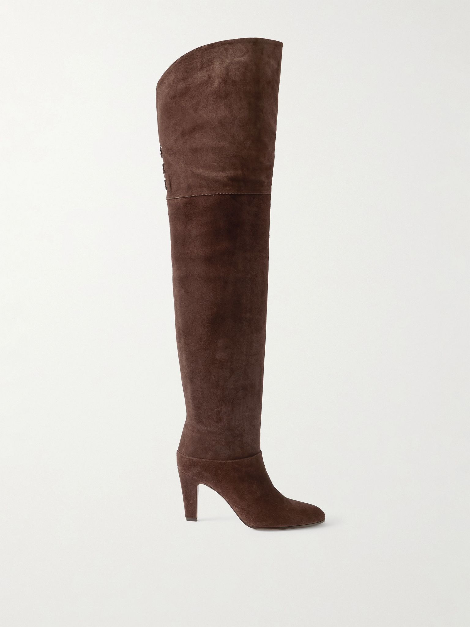 Eve suede over-the-knee boots Chocolate - 1