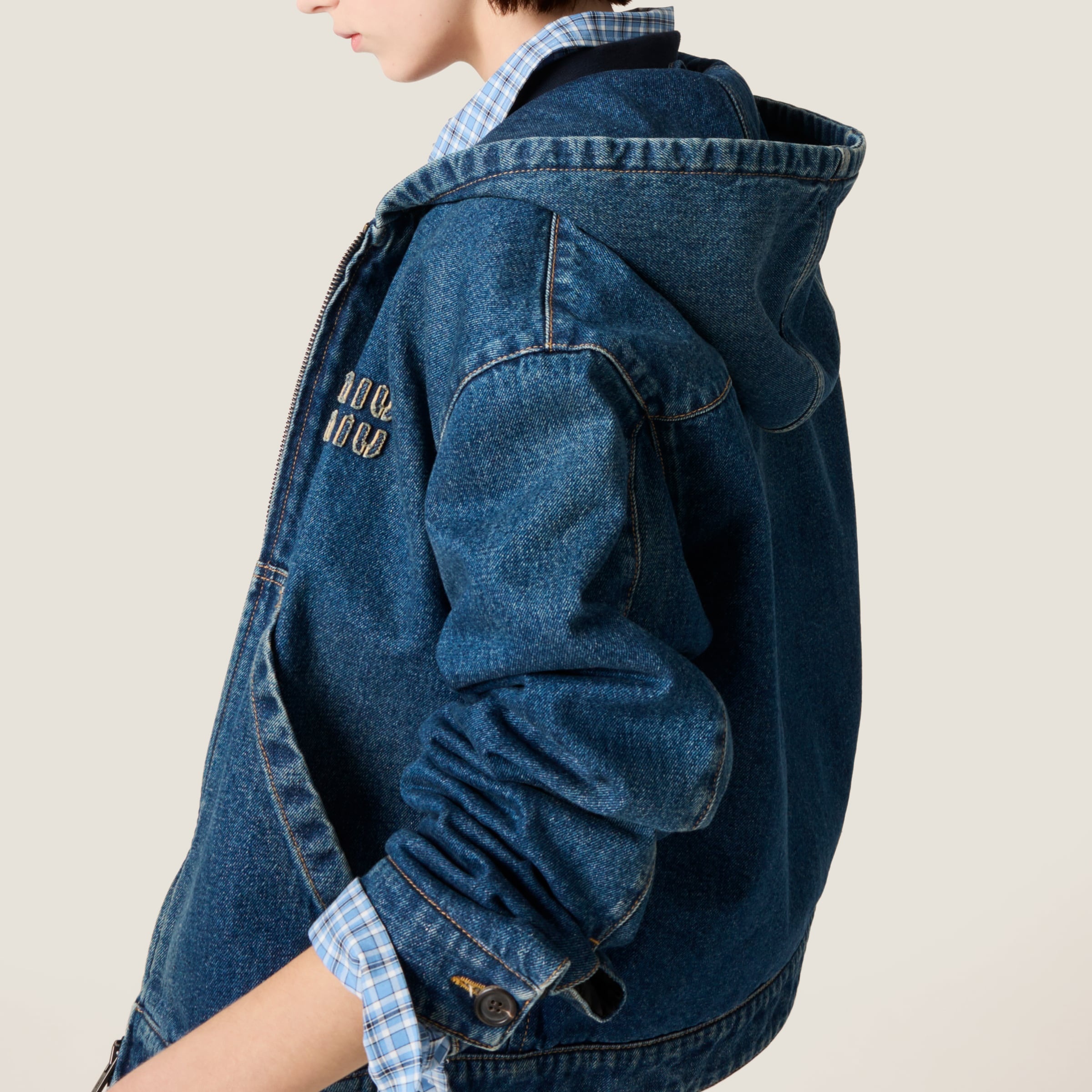 Denim hoodie jacket - 5