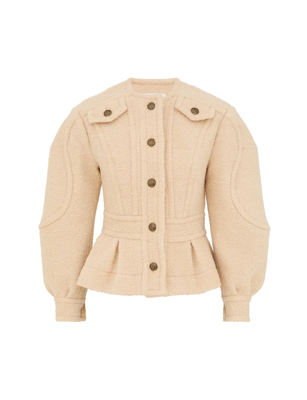 CLASH BOUCLE PEPLUM JACKET - 1