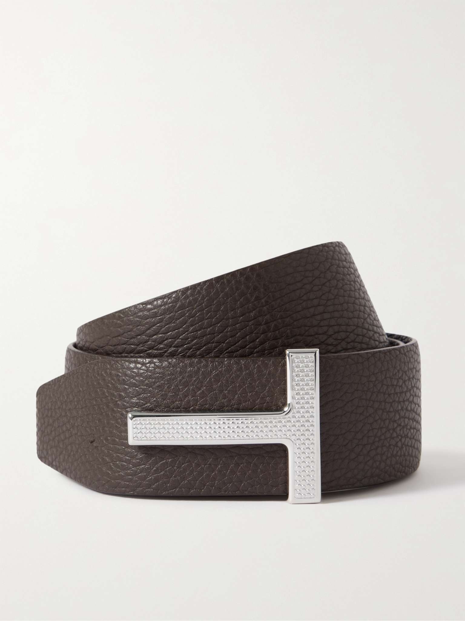 4cm Reversible Full-Grain Leather Belt - 1