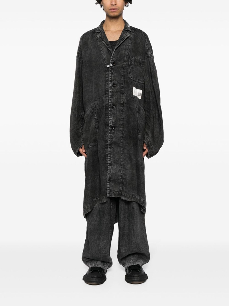 Maison MIHARAYASUHIRO single-breasted linen coat outlook