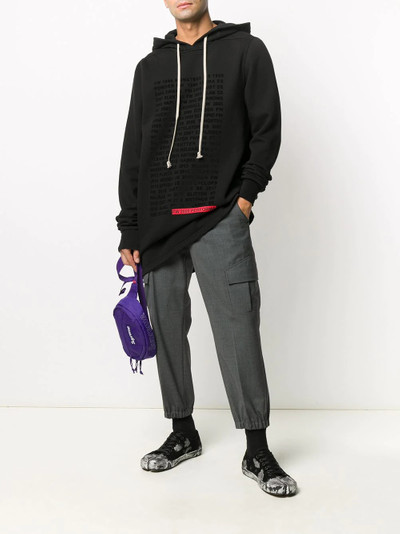 Rick Owens long drawstring hoodie outlook