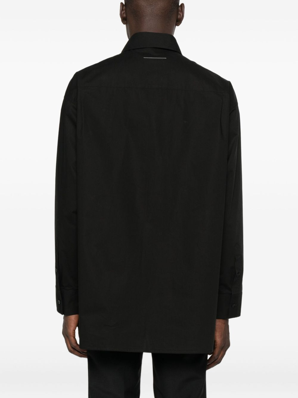 number-plaque cotton shirt - 4