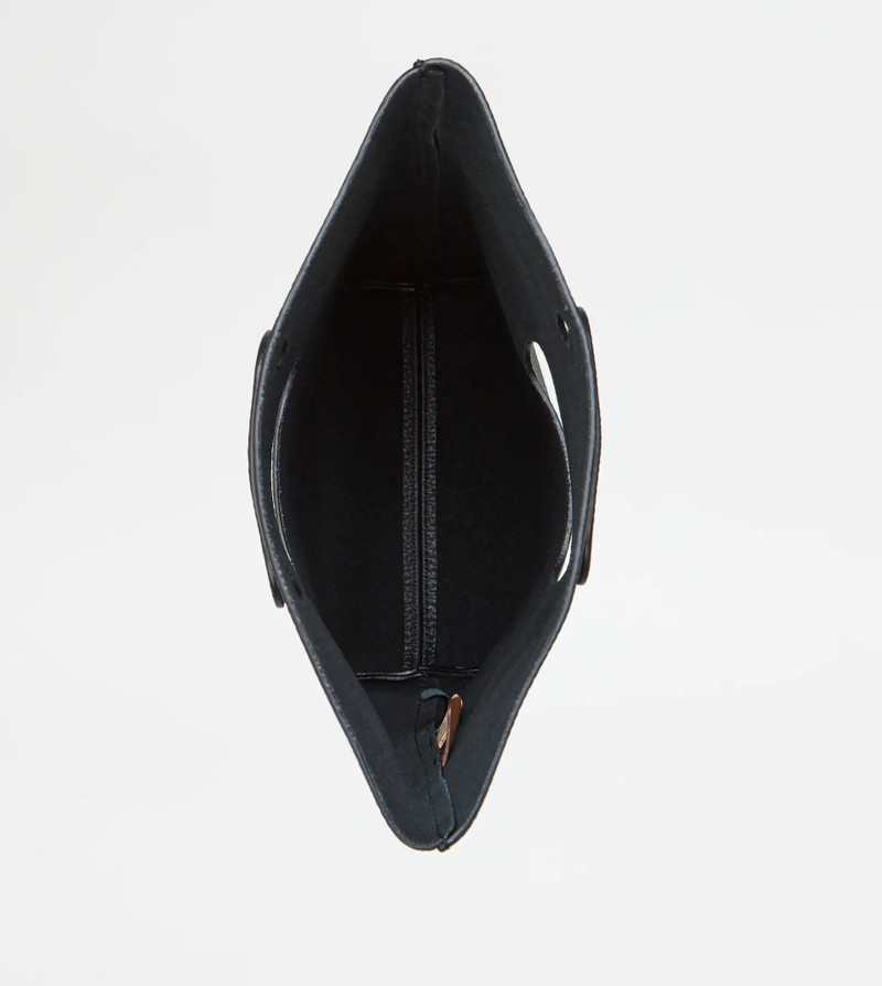 SHOPPING TOTE IN LEATHER MINI - BLACK 5