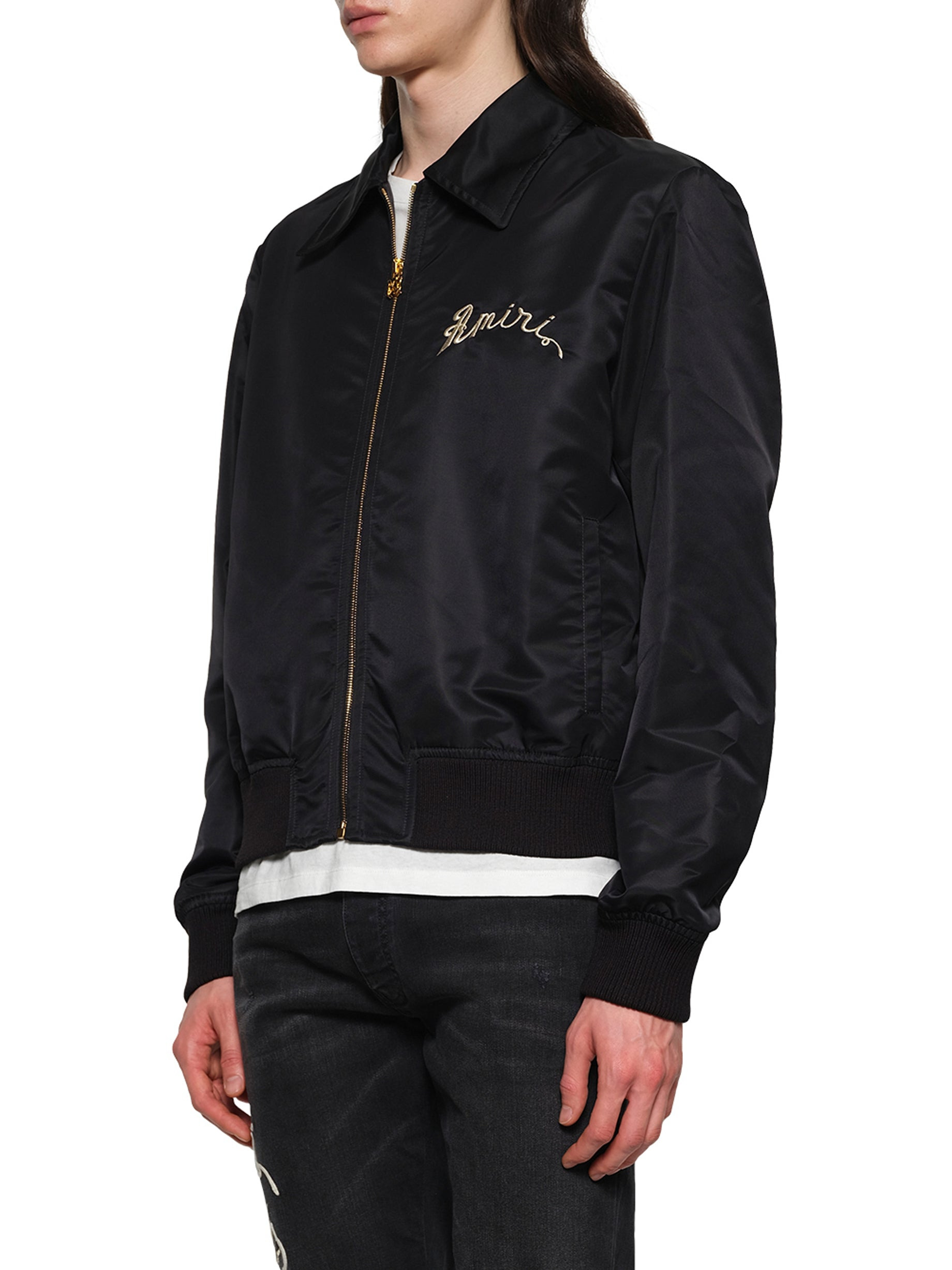 AMIRI Dragon Nylon Bomber in Black - 3