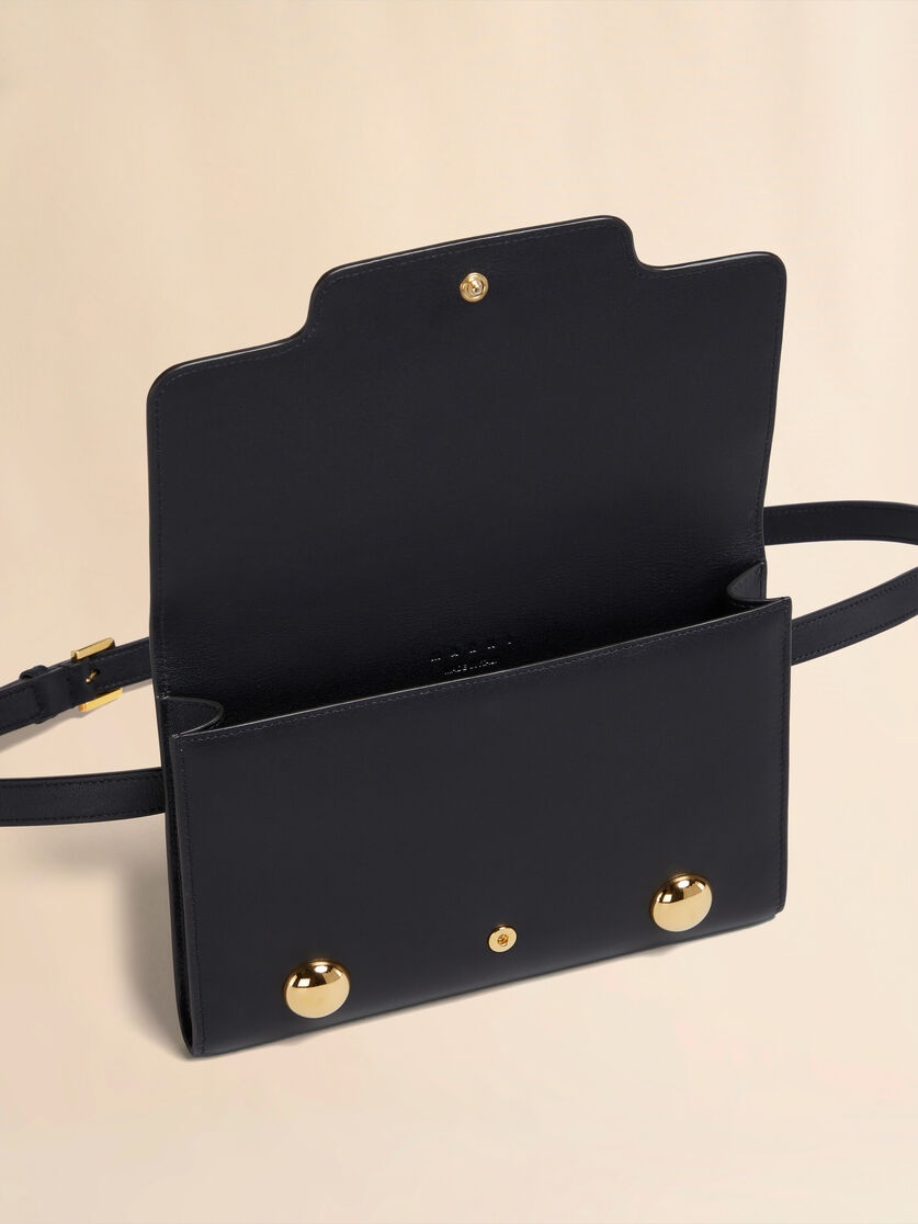 BLACK LEATHER TRUNKAROO BUM BAG - 3