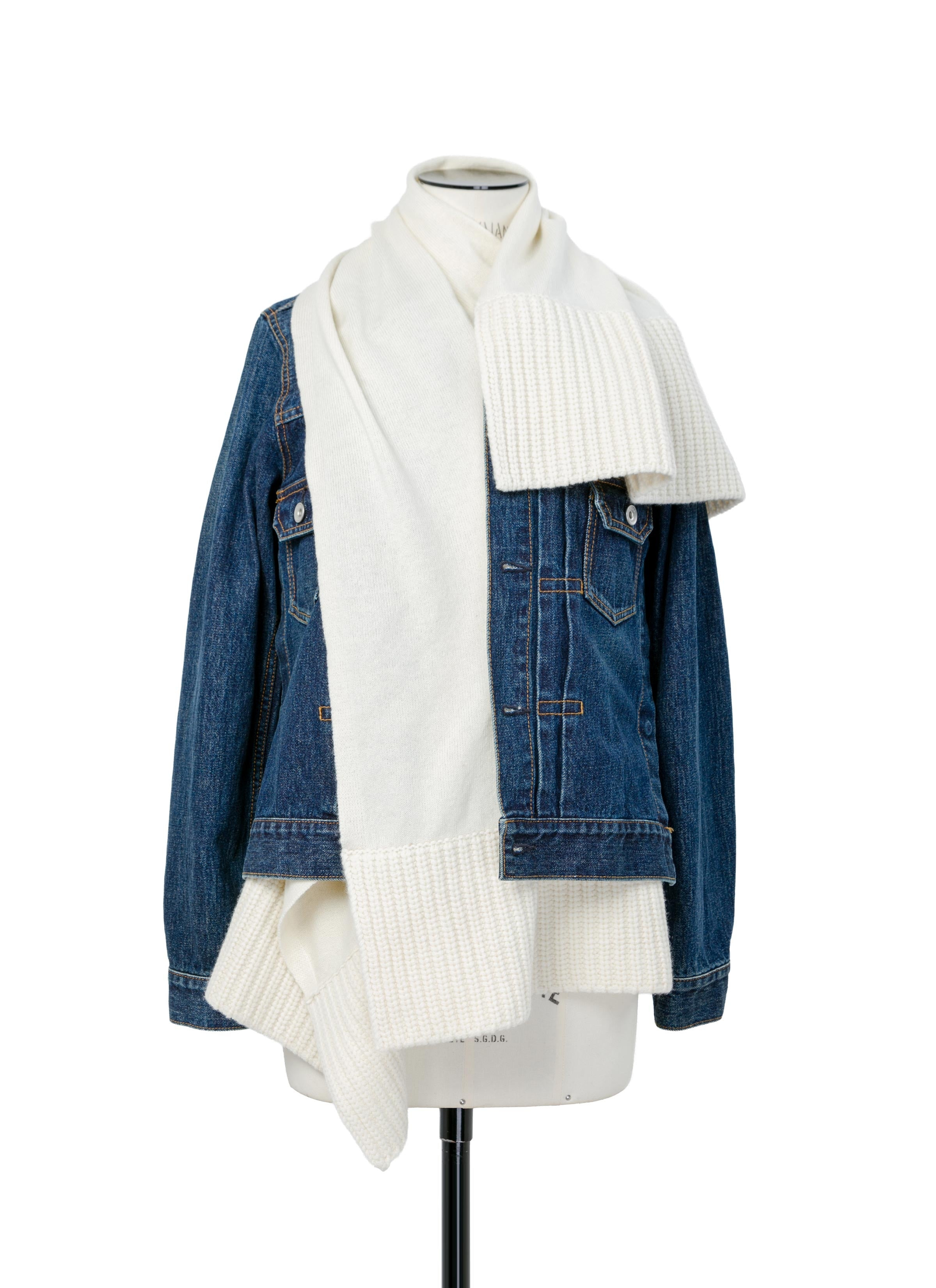 Denim x Wool Knit Jacket - 4