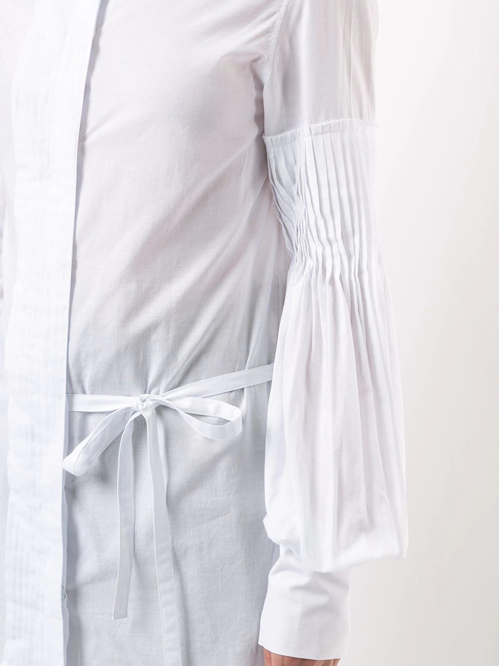 asymmetric side-tie shirt  - 5