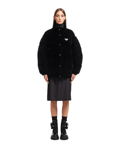 Prada Velvet puffer jacket outlook