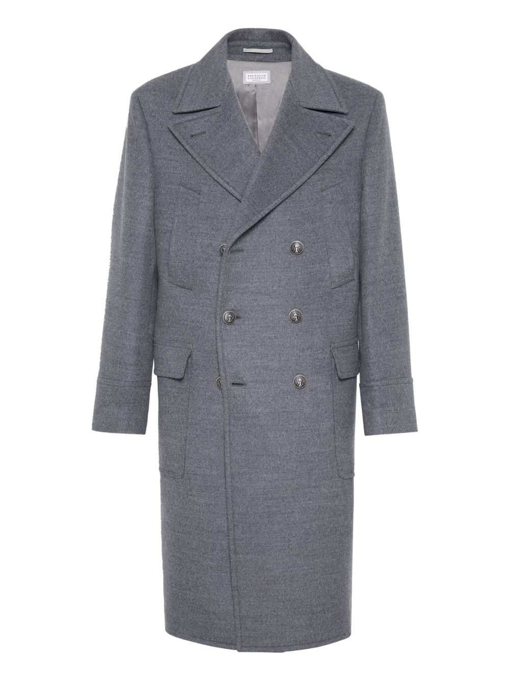 double-breasted wool coat - 3