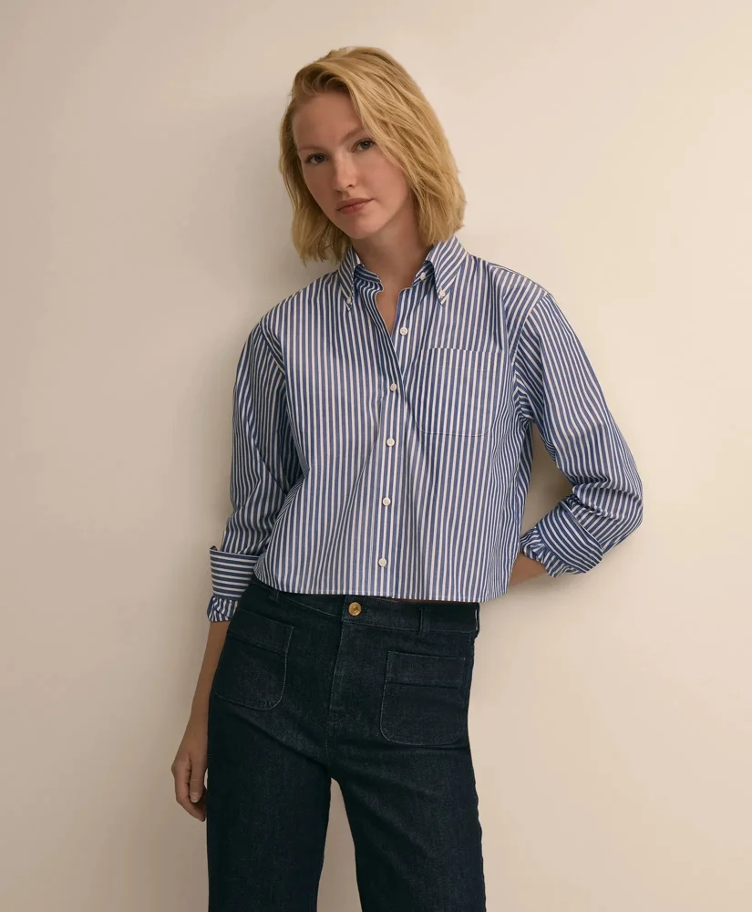 The Cropped Button-Down Shirt - 1