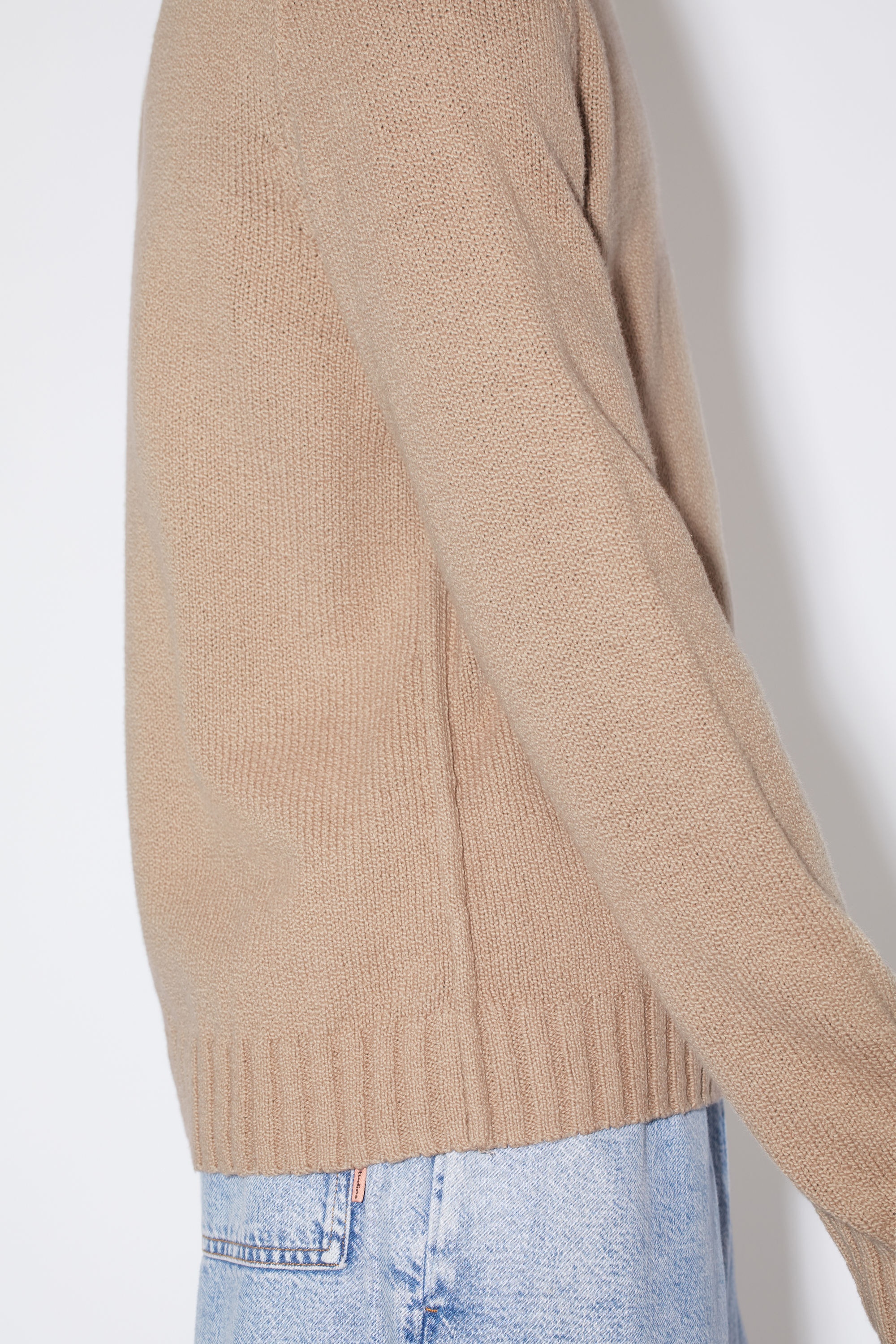 Crew neck jumper - Mushroom beige - 4