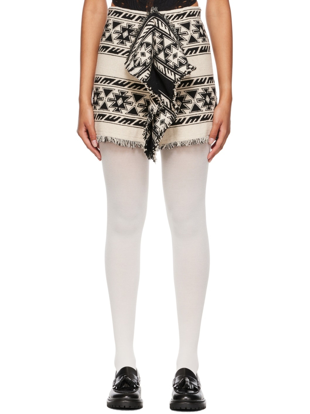 Black & Off-White Jiloa Miniskirt - 1