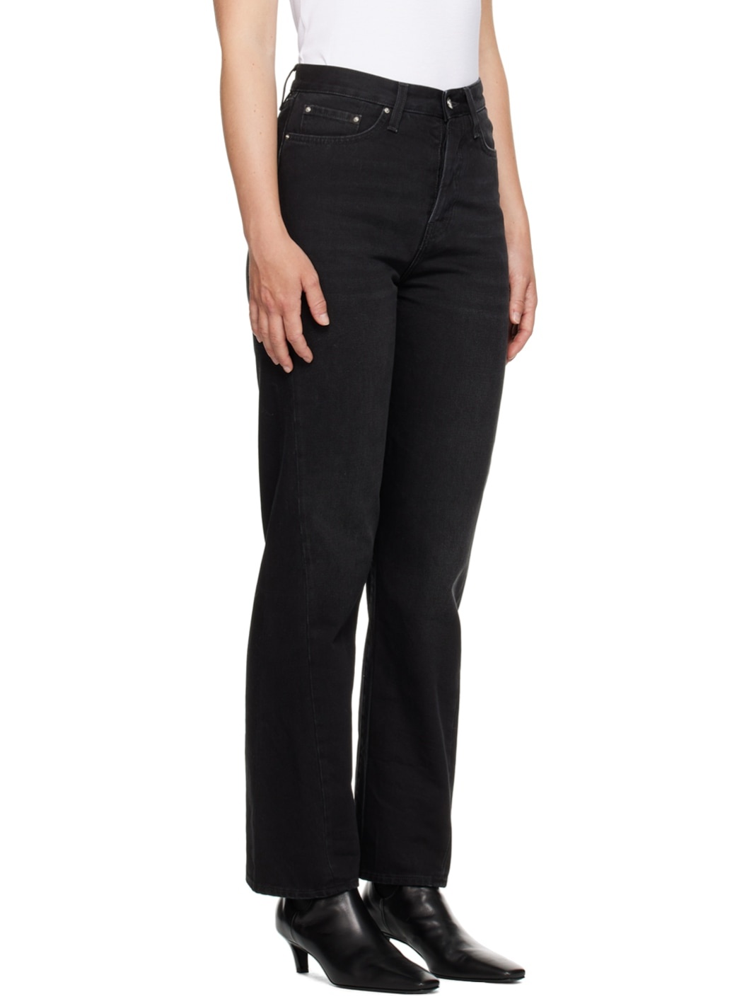 Black Twisted Seam Jeans - 2