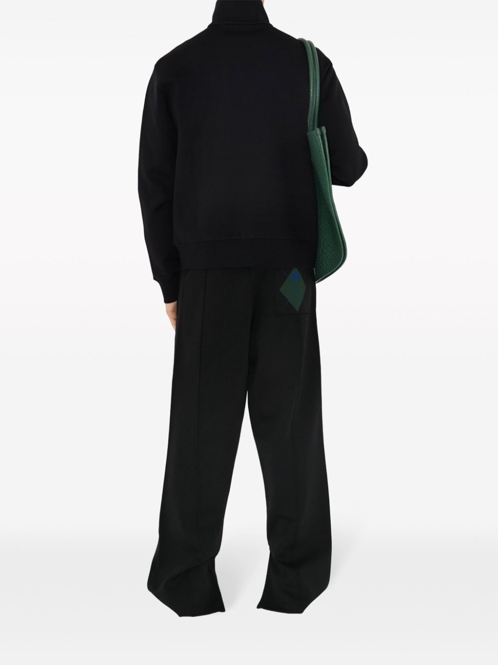 EKD-embroidered argyle track jacket - 4