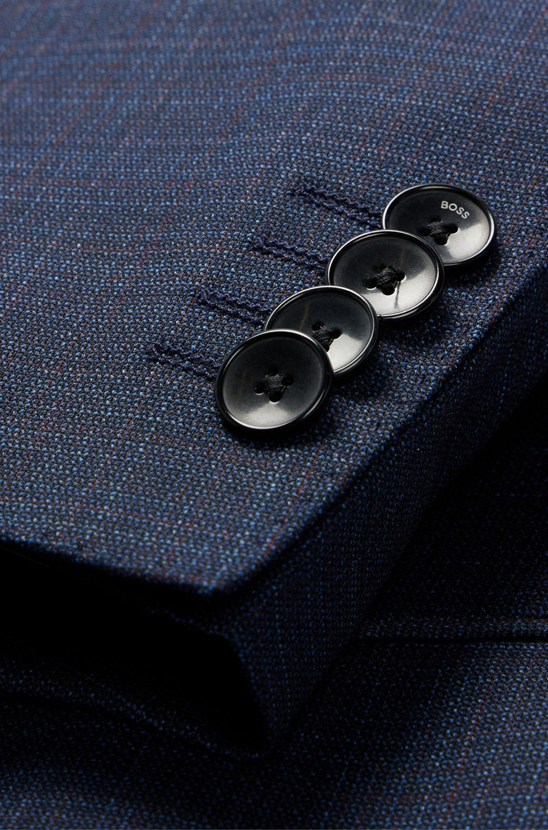 SLIM-FIT SUIT IN PATTERNED STRETCH WOOL 10