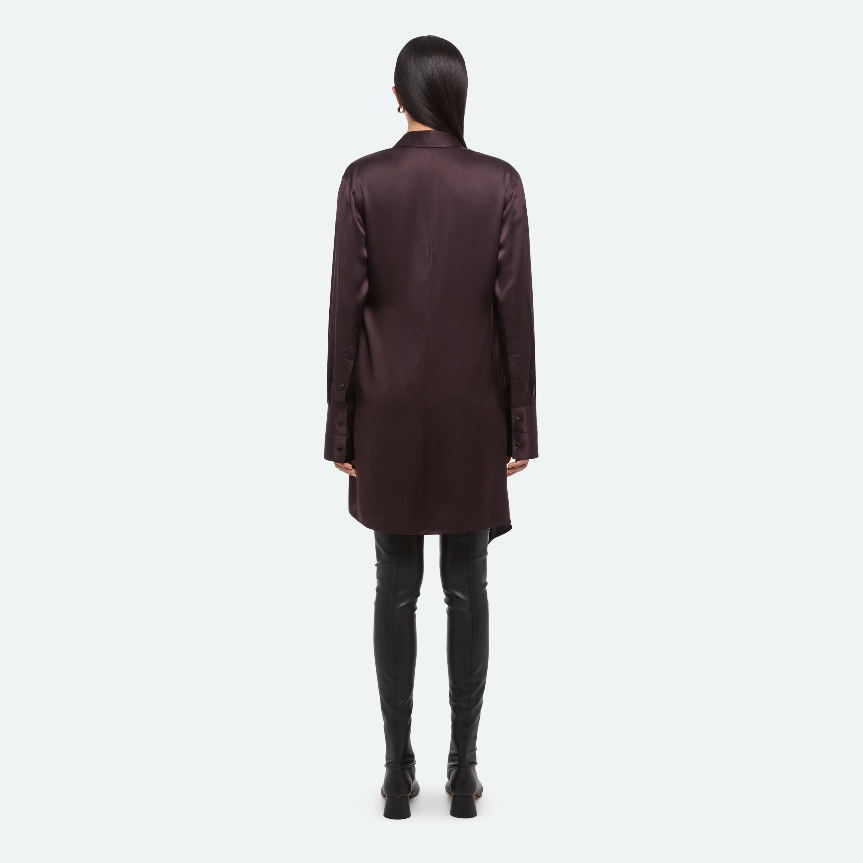RELAXED WRAP SHIRT DRESS - 5