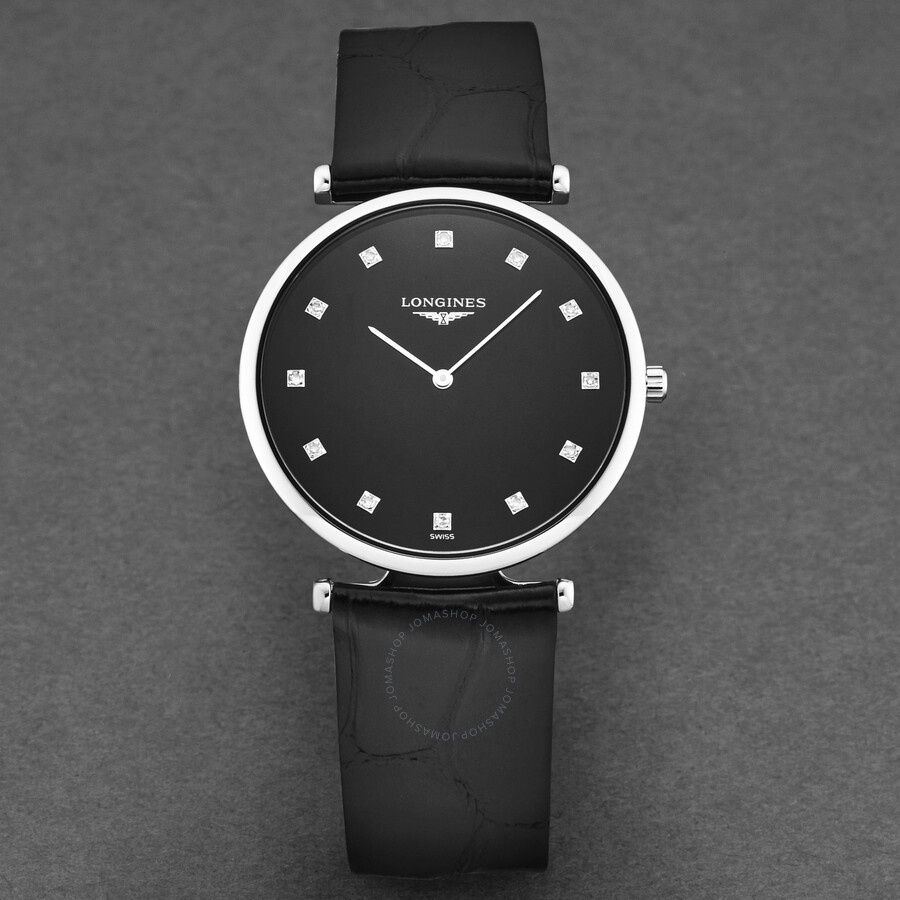 Longines La Grande Classique Quartz Diamond Black Dial Ladies Watch L4.709.4.55.2 - 4