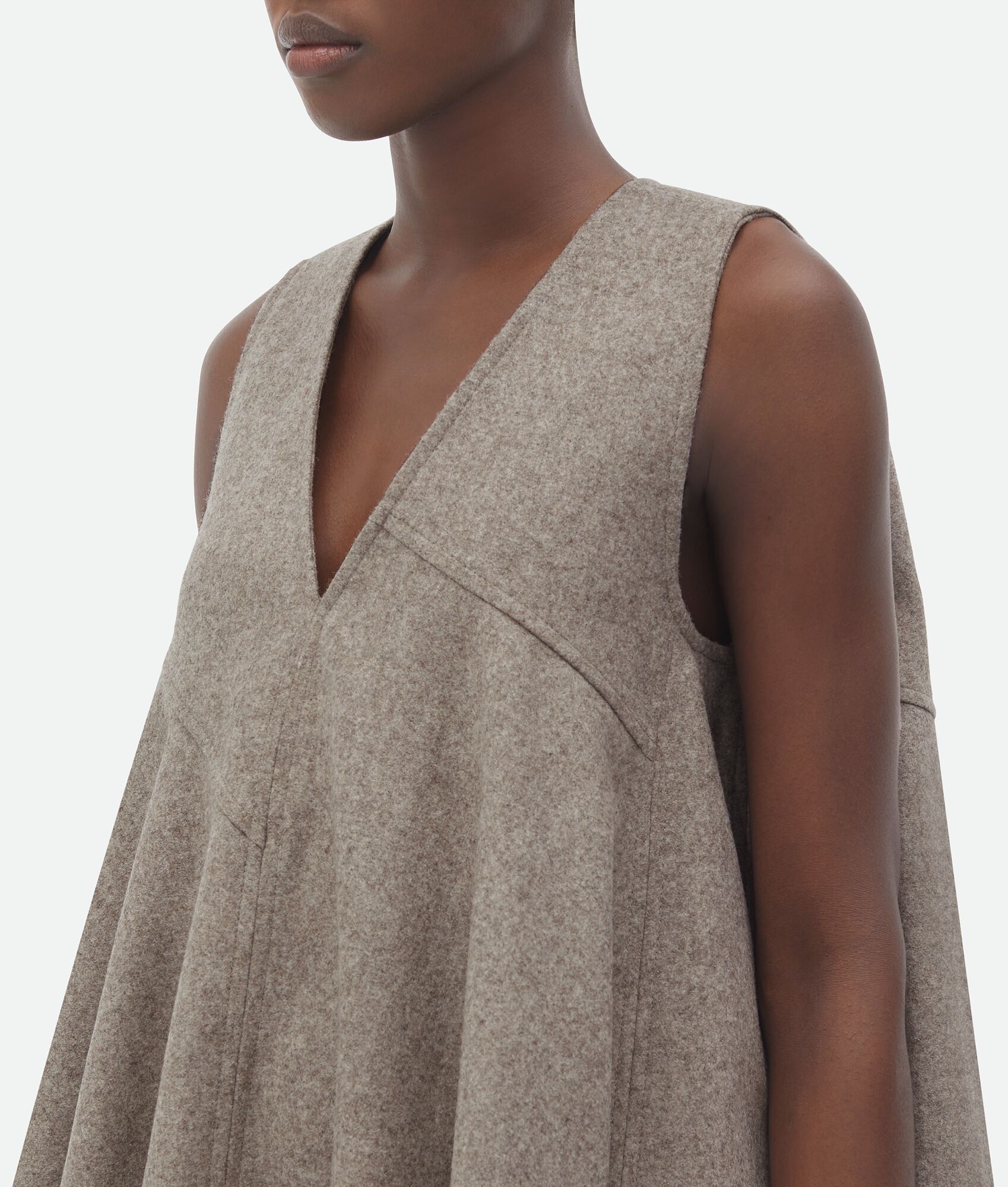 Wool Flannel A-Line Dress - 4