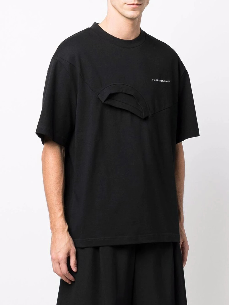 layered embroidered logo T-shirt 3